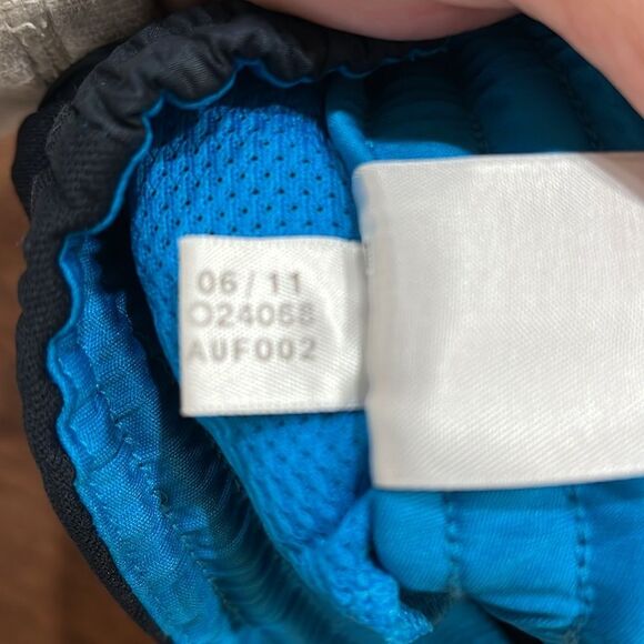 Vintage Adidas Men’s Track Pants XL Black Blue Wide-Leg Nylon Panels Drawstring - Picture 8 of 8